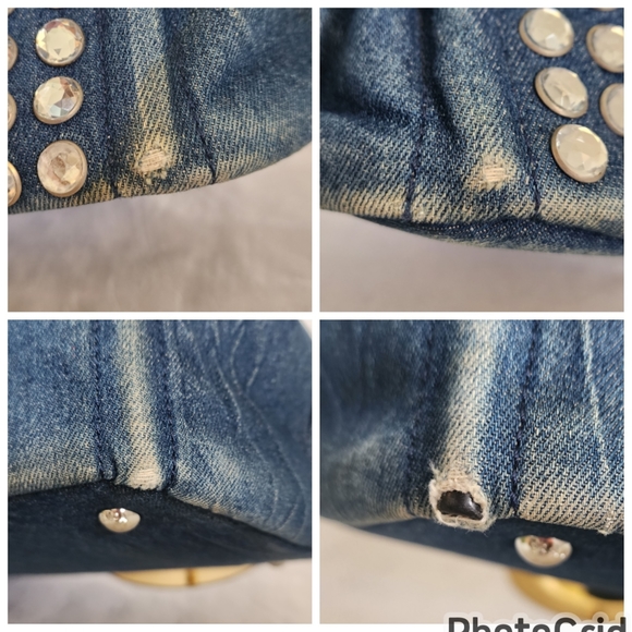 Auth Prada Canapa Denim Tote Bag - Picture 10 of 11